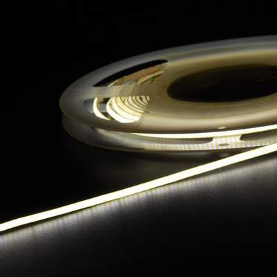 COB LED Strip Light 528 LEDs / m 3mm كثافة عالية مرنة RA90 طبيعة دافئة بيضاء خطية قابلة للتخفيف للشريط المضخم