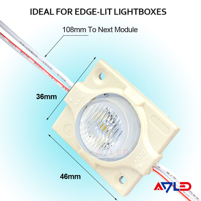 IP67 LED وحدة أضواء مزدوجة الجانب حافة مضاءة صندوق الضوء عكس الضوء 12 فولت 3030 SMD LED رقاقة