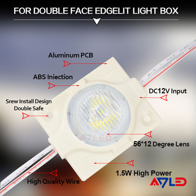 IP67 LED وحدة أضواء مزدوجة الجانب حافة مضاءة صندوق الضوء عكس الضوء 12 فولت 3030 SMD LED رقاقة