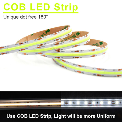التصميم عالي الموثوقية البيئية الخارجي RGB أضواء 528led / m COB LED الشريط الضوء