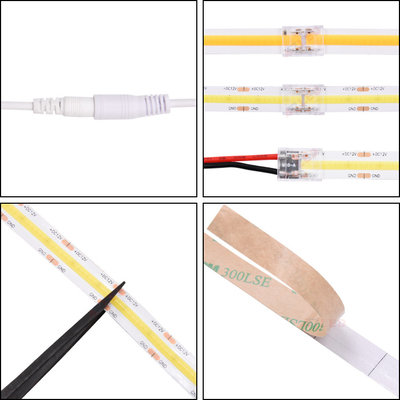 UL مرنة شريط LED الشهير رقاقة 24V السيليكون رقيقة للغاية 10mm لوحة PCB IP20 528 كوب أدى الأضواء
