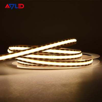 أضواء شرائط LED COB عالية الكثافة قابلة للقص مرنة خالية من النقاط قابلة للربط 12 فولت في الأماكن المغلقة
