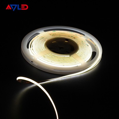 ضوء الشريط LED عالي الكثافة 528LEDs / M رقيق للغاية 4.5mm مرن COB ضوء الشريط LED ((الشريحة على متن الطائرة) ضوء للخزانات ، إضاءة الرفوف