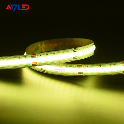 أضواء شريط LED COB 24V مقاوم للماء IP67 أنبوب سيليكون مستمر CCT RGB LED قطاع