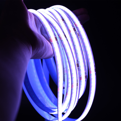 إضاءة شهادة UL الأمريكية 16.4 قدم RGB 3500K IP65 ريل إلى ريل 576 leds High Output COB Tape Light