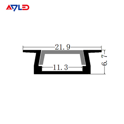 11 ملم بوادر 15.8 * 6.7 ملم LED شريط الضوء الألومنيوم ملف تعريف سهل التثبيت الألومنيوم LED