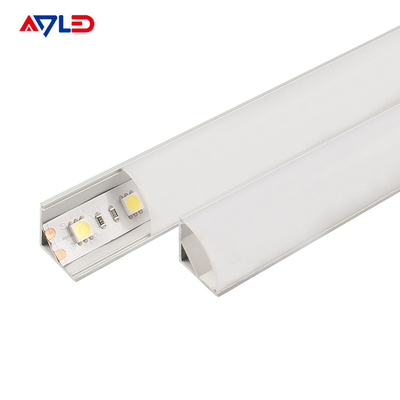 ملف تعريف شريط LED قناة ضوء موزع الزاوية قناة الاندفاع LED ملف تعريف الألومنيوم للقطاع LED