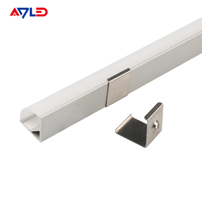 ملف تعريف شريط LED قناة ضوء موزع الزاوية قناة الاندفاع LED ملف تعريف الألومنيوم للقطاع LED