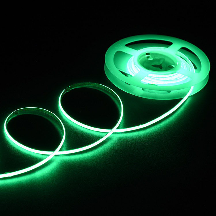 COB LED Strip Light 528 LEDs / m 3mm كثافة عالية مرنة RA90 طبيعة دافئة بيضاء خطية قابلة للتخفيف للشريط المضخم