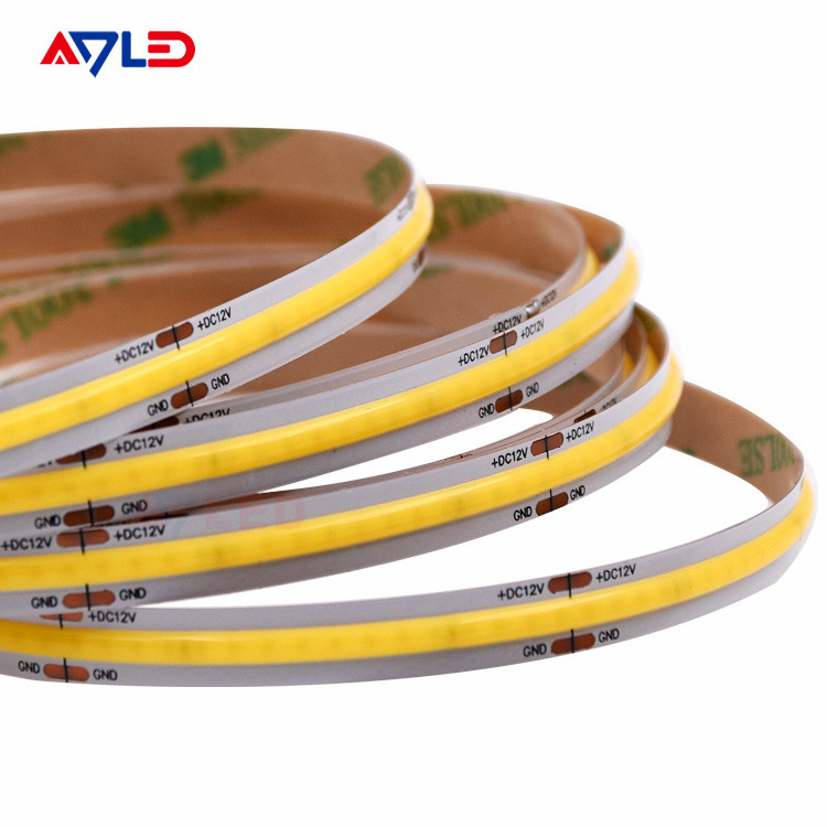 الكفاءة العالية 5m ريل إلى ريل PCB DC12V 24V مرنة COB الشريط الضوء مع 320LEDS 100Lm / W لامعة خالية من البقع