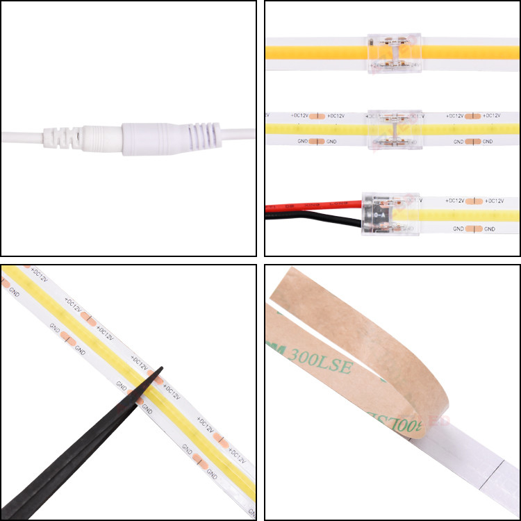 UL مرنة شريط LED الشهير رقاقة 24V السيليكون رقيقة للغاية 10mm لوحة PCB IP20 528 كوب أدى الأضواء