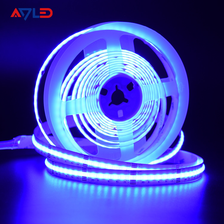 COB 840 LEDs RGB CCT Led Strip 16W / M الشريط المضيء العالي بدون نقاط شريط ملون FOB LED لتزيين الغرف الداخلية