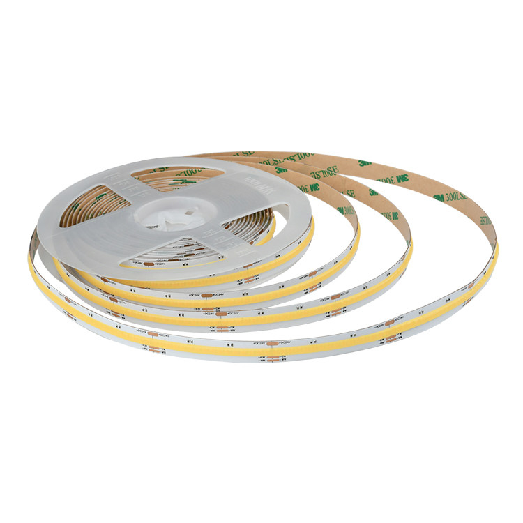 8W/M FCOB CCT 640 LEDs شريط الضوء كثافة عالية مرنة FOB COB 10mm PCB Board مع التخفيف الخطي