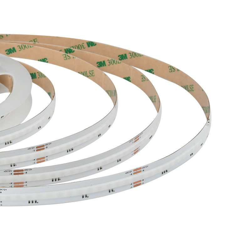 IP65 مقاوم للماء الذكي COB RGB LED الشريط الضوء قابلة للتوجيه 24 فولت لون يتدفق متعدد الألوان للتلفزيون