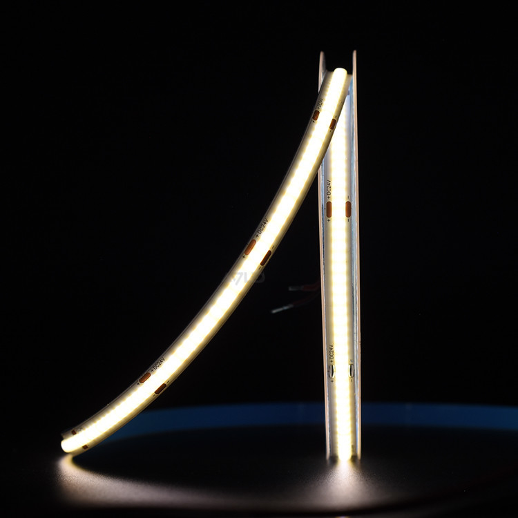 عالية CRI90 مرنة 320leds ريل إلى ريل COB LED الشريط DC24V 21W / M COB LED خطي الشريط الضوء