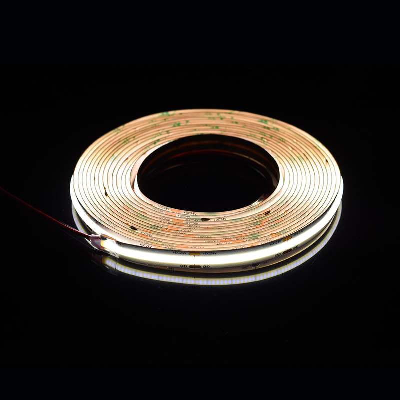 528Leds 12V 24V Cob 10mm لون مرن LED ستريب ضوء Ra90 ضوء خطي بدون نقطة ضوء