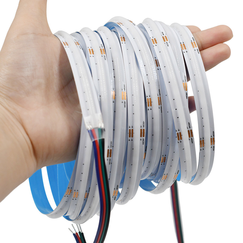 576LEDs/m COB RGB LED Strip Light 3 سنوات ضمان DC24V 10mm PCB Borad IP20/IP65