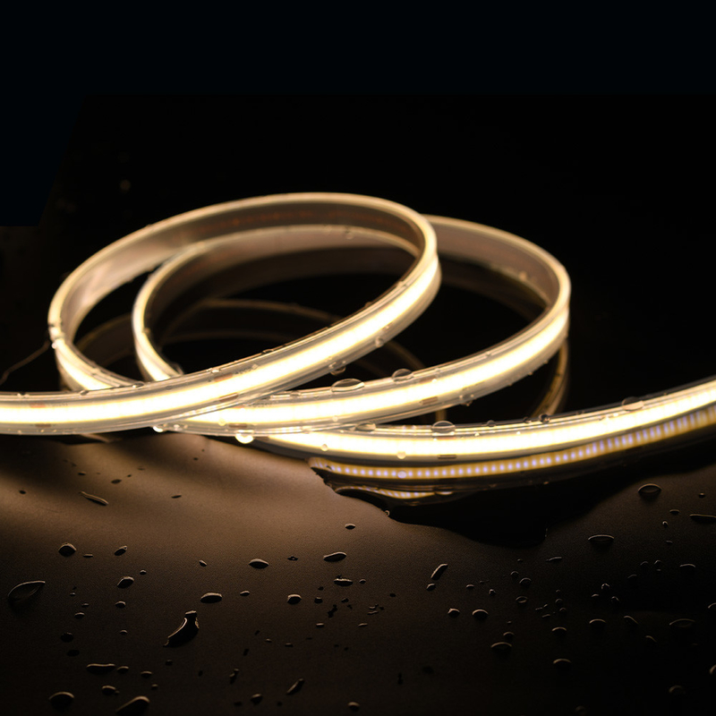 10mm PCB COB LED Strip 480 LEDs IP20/IP67 مقاوم للماء DC12V/DC24V CRI 90 عرض PCB 8MM