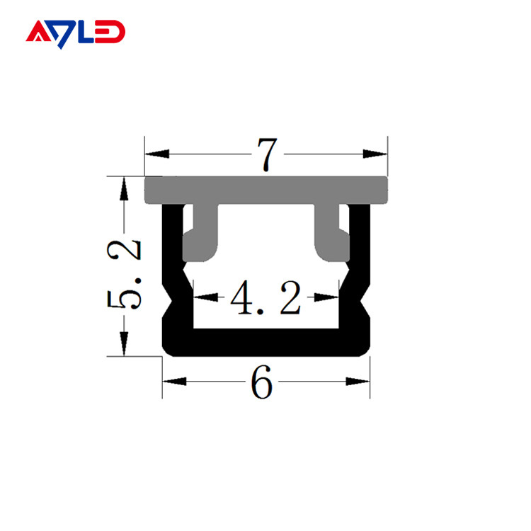 1m 2m 3m ADP-0606 ملفات تعريف الألومنيوم للشريط الإضاءة LED